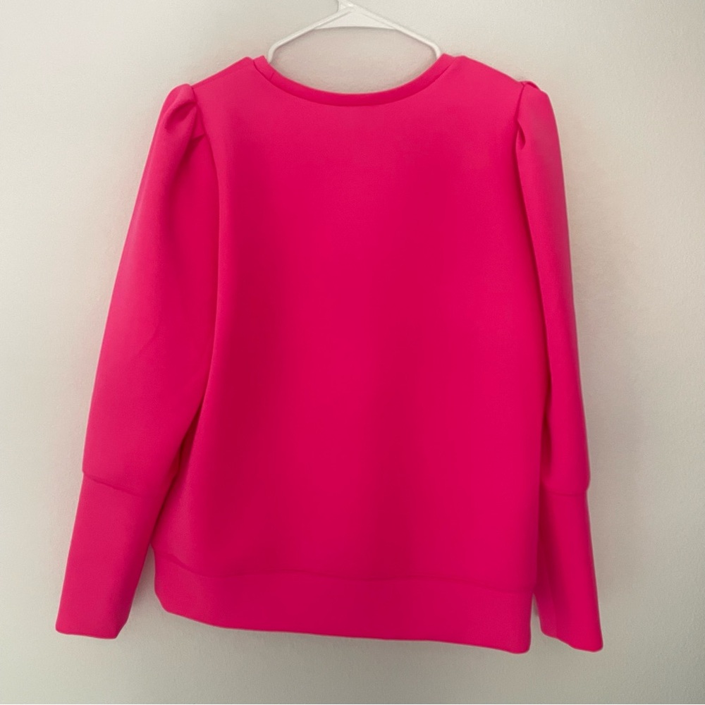 Stella & Dot Hot Pink Scuba Top Size L - Picture 3 of 4